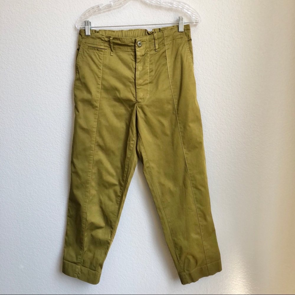 Alex Mill Officer Ankle Crop Pants In Safari